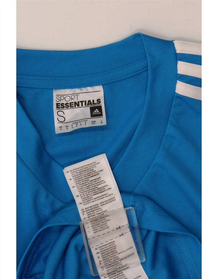 T-shirt Adidas da uomo Top piccola blu poliestere