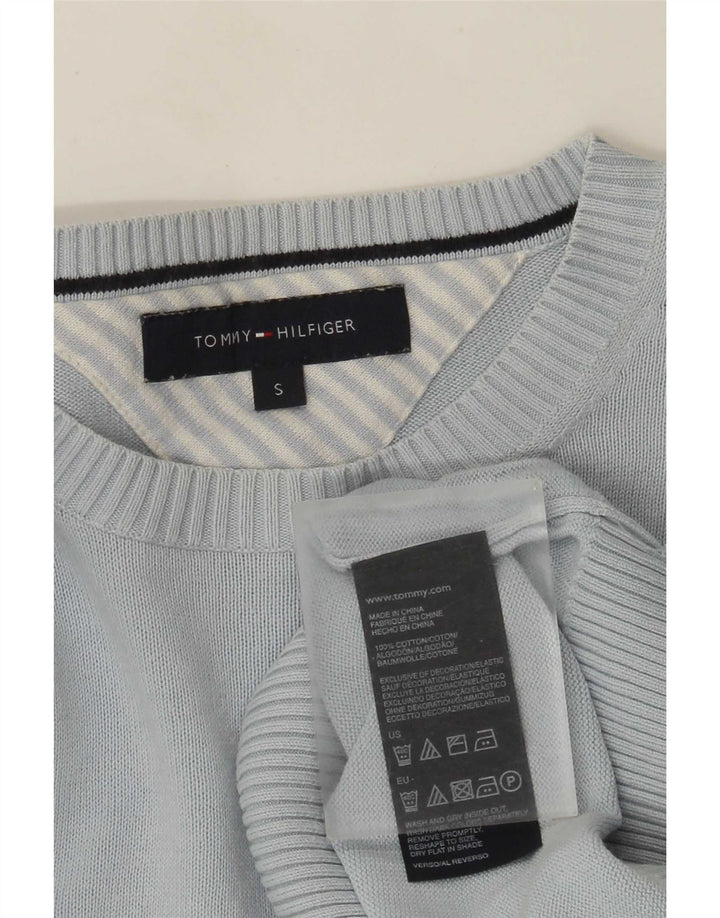 Maglione maglione girocollo da uomo vestibilità regolare Tommy Hilfiger piccolo cotone blu