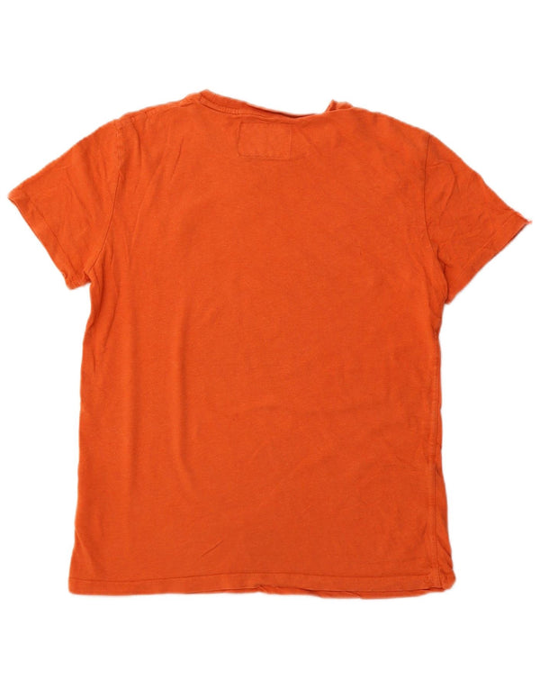 T-shirt grafica da uomo Superdry Top Small in cotone arancione