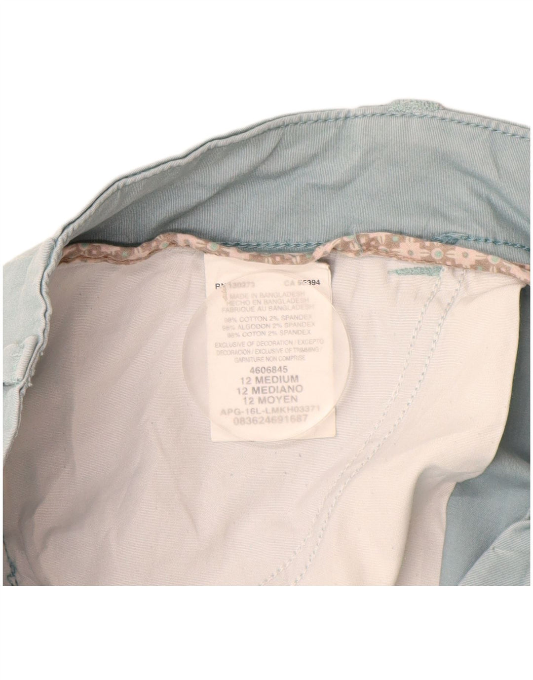 Pantaloni Capri da donna Lee US 12 Large W32 L24 Cotone turchese