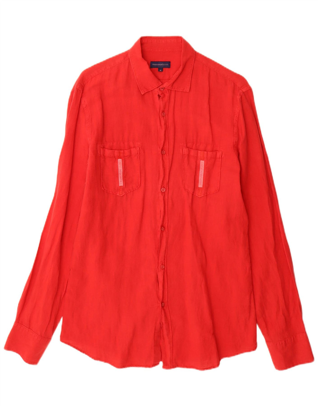 Camicia Uomo Trussardi Jeans Rosso Medio In Cotone