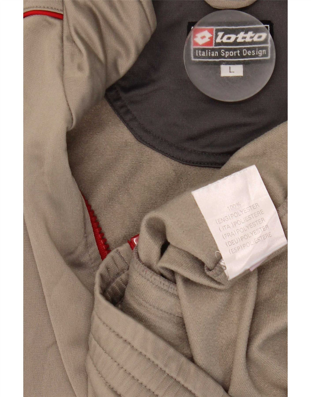 Giacca da tuta da uomo Lotto UK 40/42 Large Grigio Poliestere