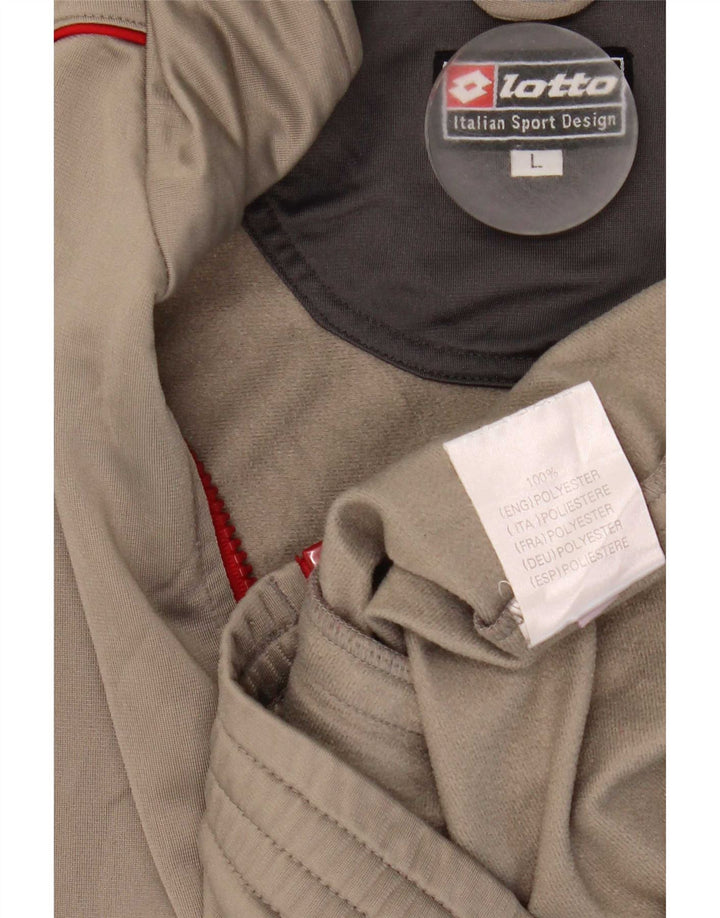 Giacca da tuta da uomo Lotto UK 40/42 Large Grigio Poliestere