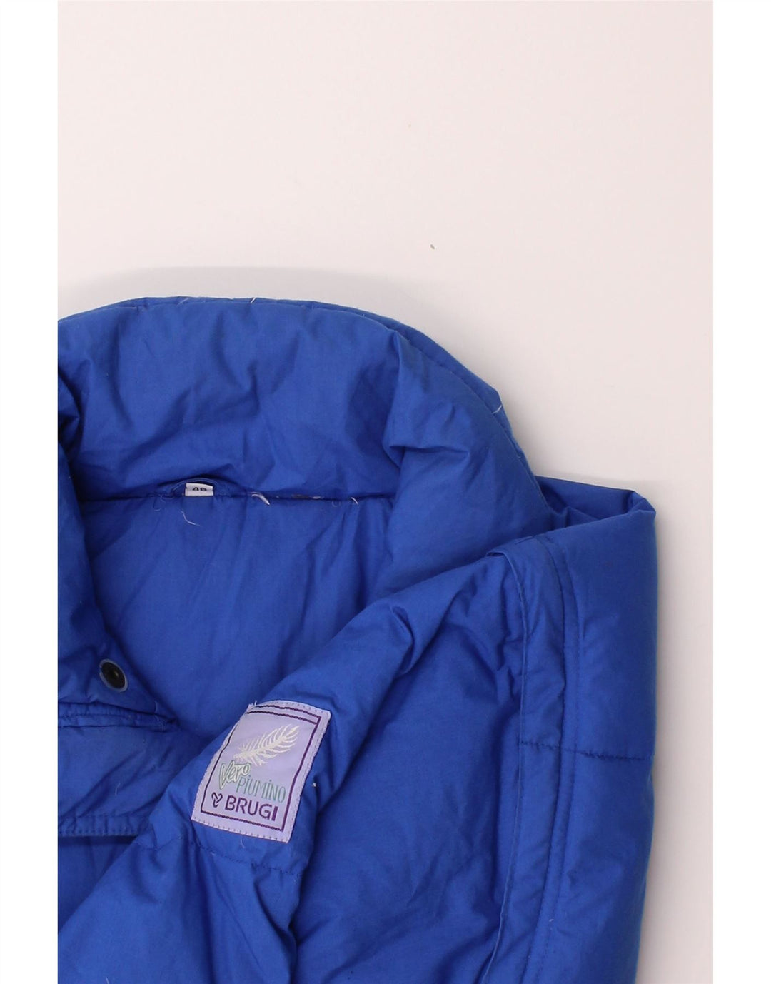 BRUGI Mens Padded Jacket IT 48 Medium Blue Polyester Vintage Brugi and Second-Hand Brugi from Messina Hembry 