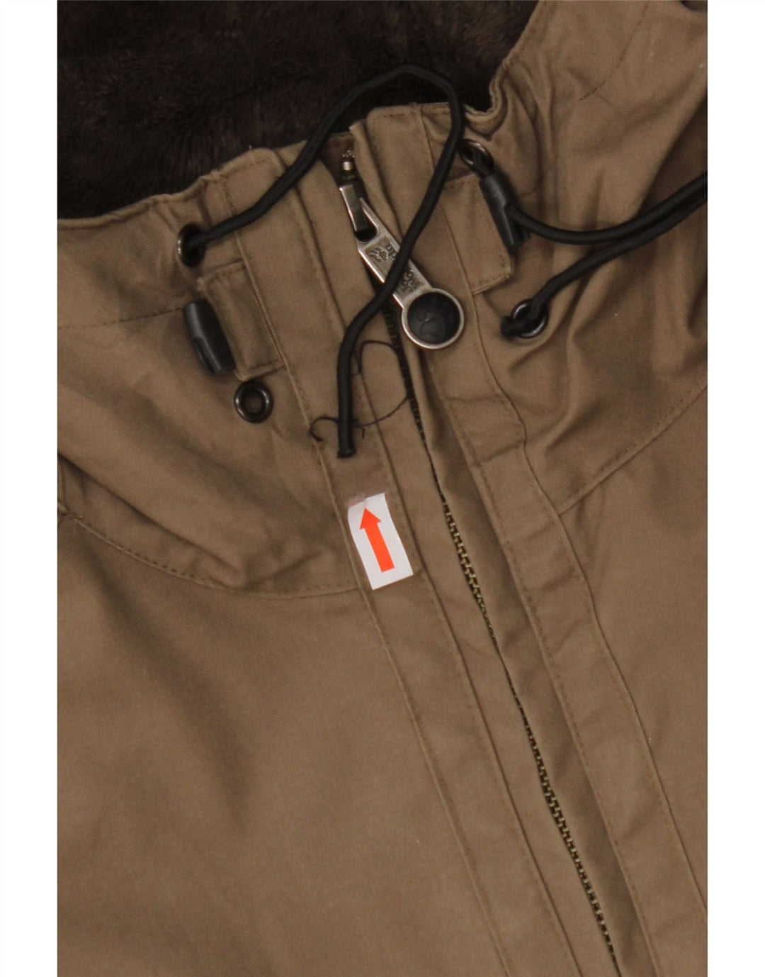 JACK WOLFSKIN Giacca a vento con cappuccio da uomo UK 40/42 Large Khaki