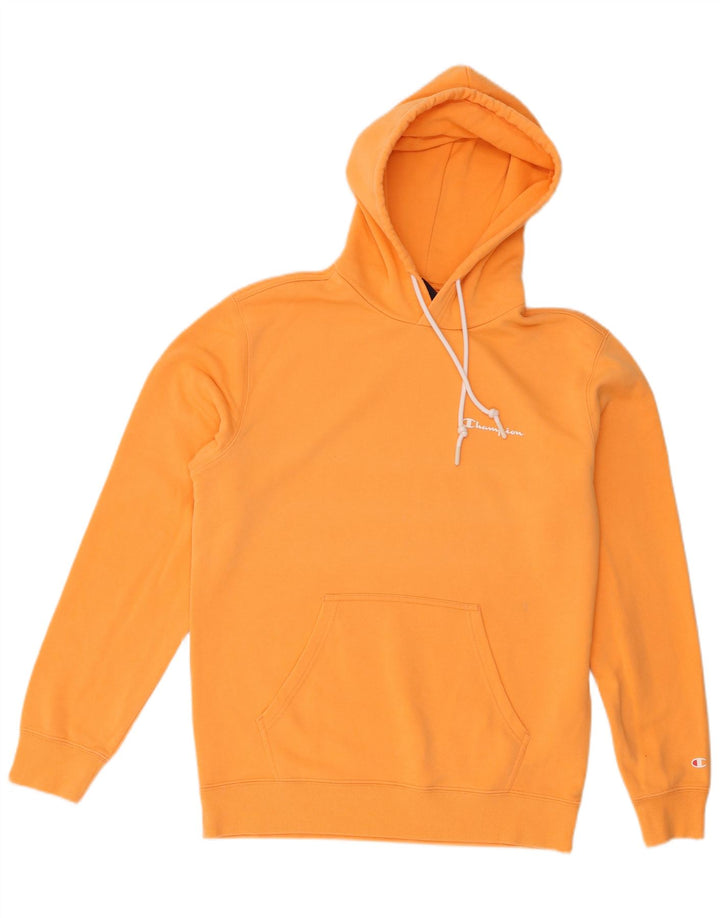 Felpa con cappuccio da uomo Champion in cotone arancione medio
