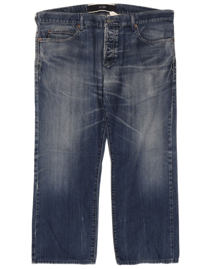 Jeans dritti da uomo Armani W40 L29 cotone blu