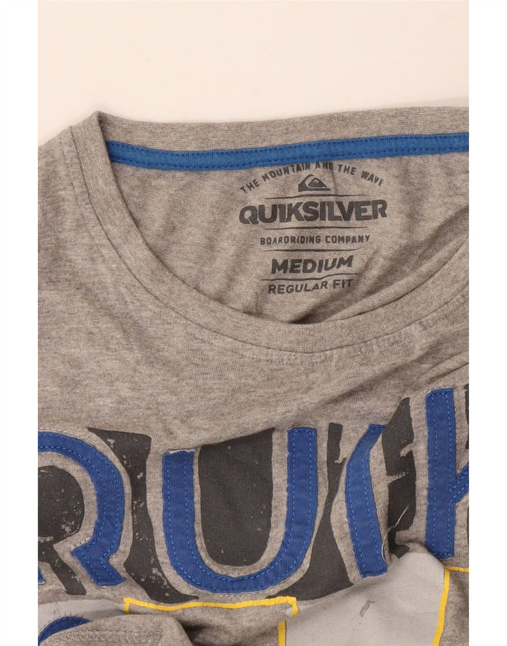 T-shirt grafica da uomo con vestibilità regolare Quiksilver, grigio medio