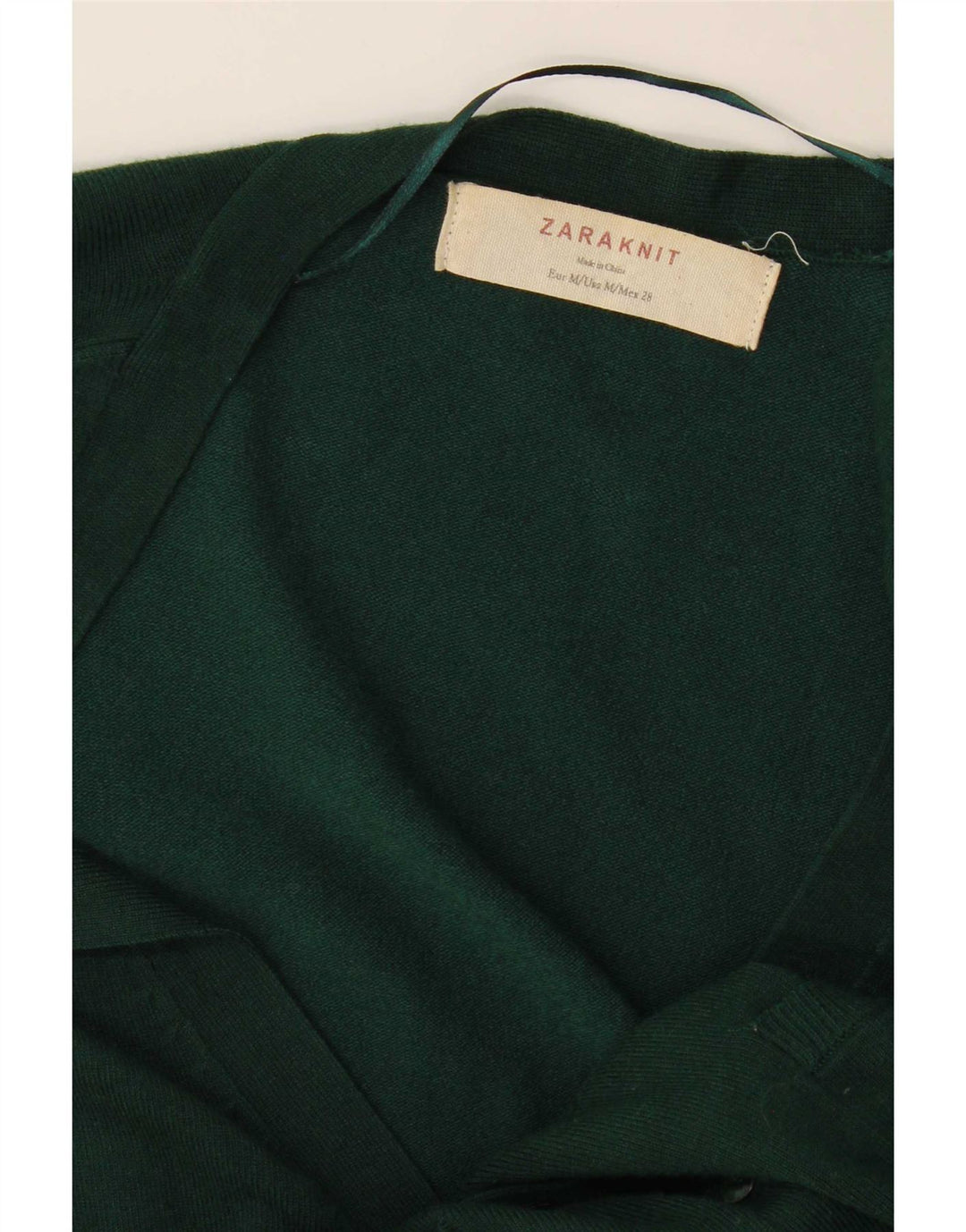 Maglione cardigan da donna Zara UK 14 verde medio