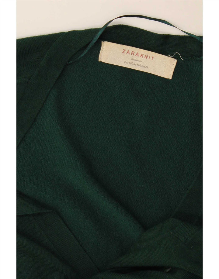 Maglione cardigan da donna Zara UK 14 verde medio
