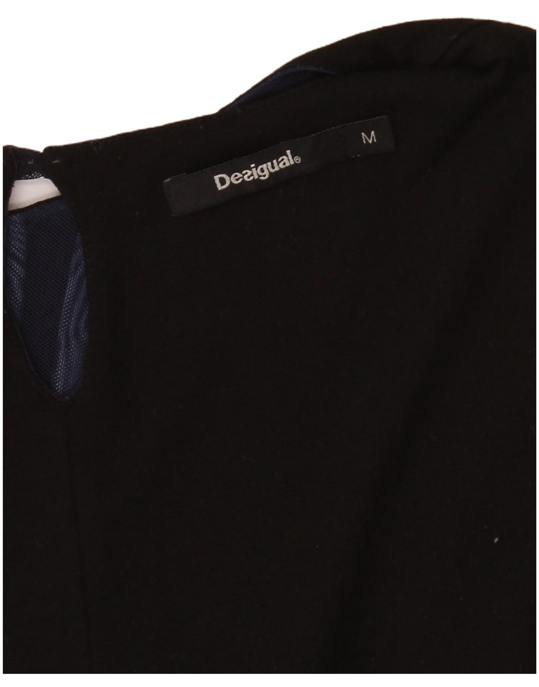 DESIGUAL Camicetta a maniche lunghe da donna Top UK 12 Medio Blu Navy Floreale