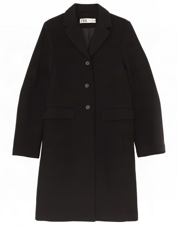 Cappotto Zara Donna UK 6 XS Nero Viscosa
