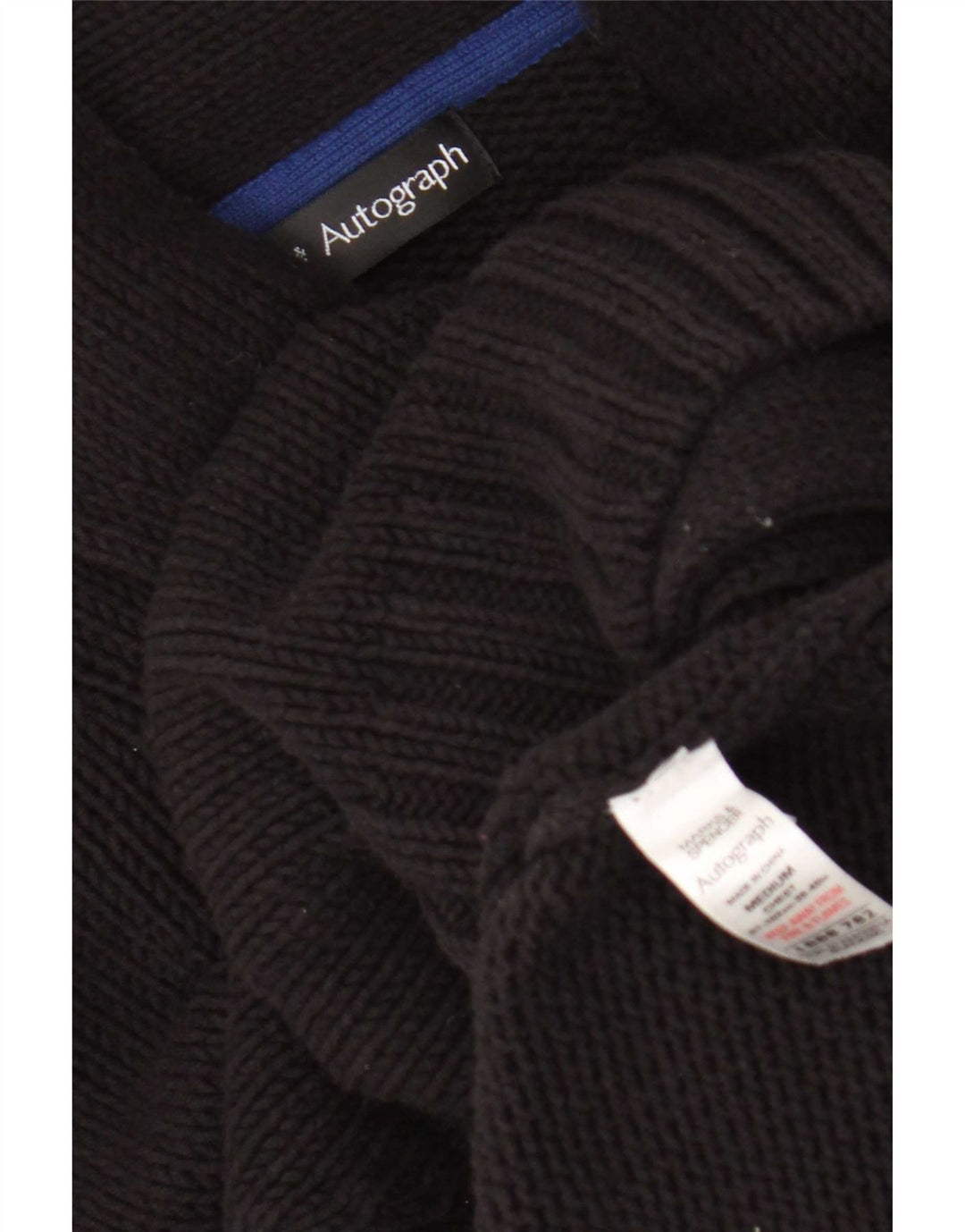 Maglione cardigan autografo da uomo Marks & Spencer UK 38/40 medio nero