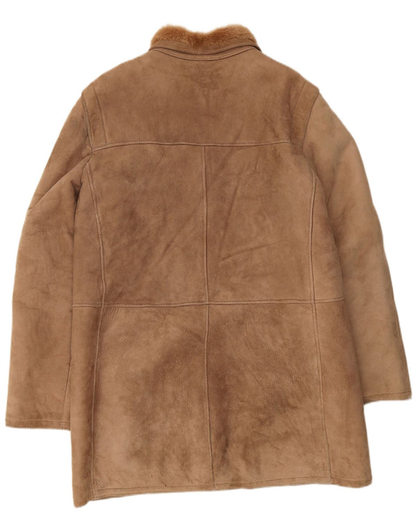 Giubbotto in shearling vintage da uomo IT 54 2XL Marrone