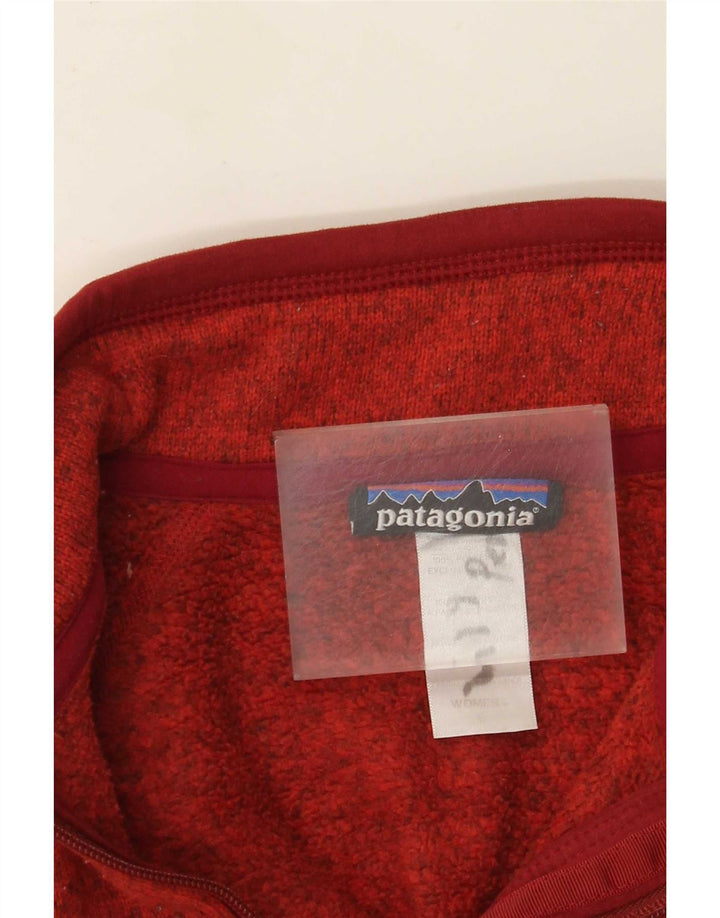 Patagonia Giacca da tuta da donna UK 10 Small Poliestere chiazzato rosso