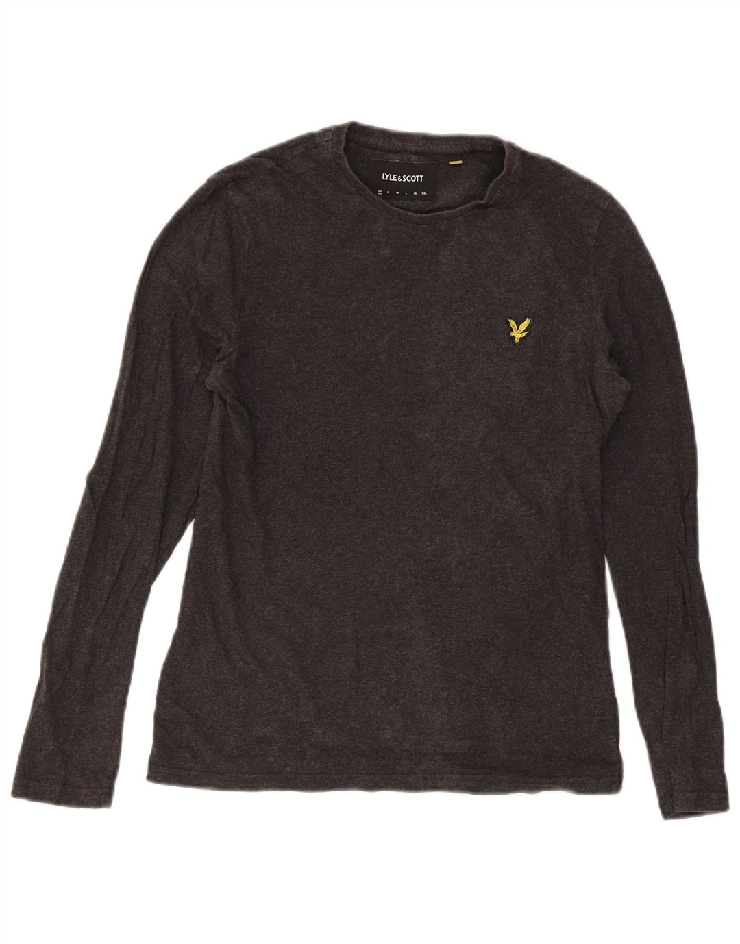 Lyle & Scott Top da uomo a maniche lunghe XS in cotone grigio
