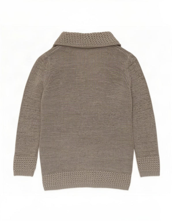 Maglione cardigan aperto classico da donna Marks & Spencer UK 16 grande grigio