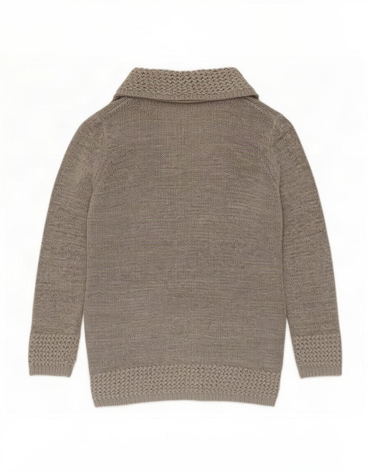 Maglione cardigan aperto classico da donna Marks & Spencer UK 16 grande grigio