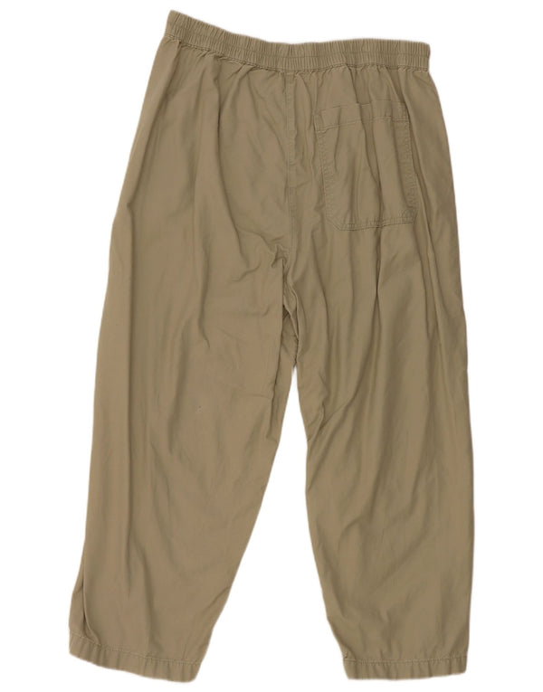 Pantaloni cropped vestibilità ampia da donna Marks & Spencer UK 16 Large W34 L24 Cachi