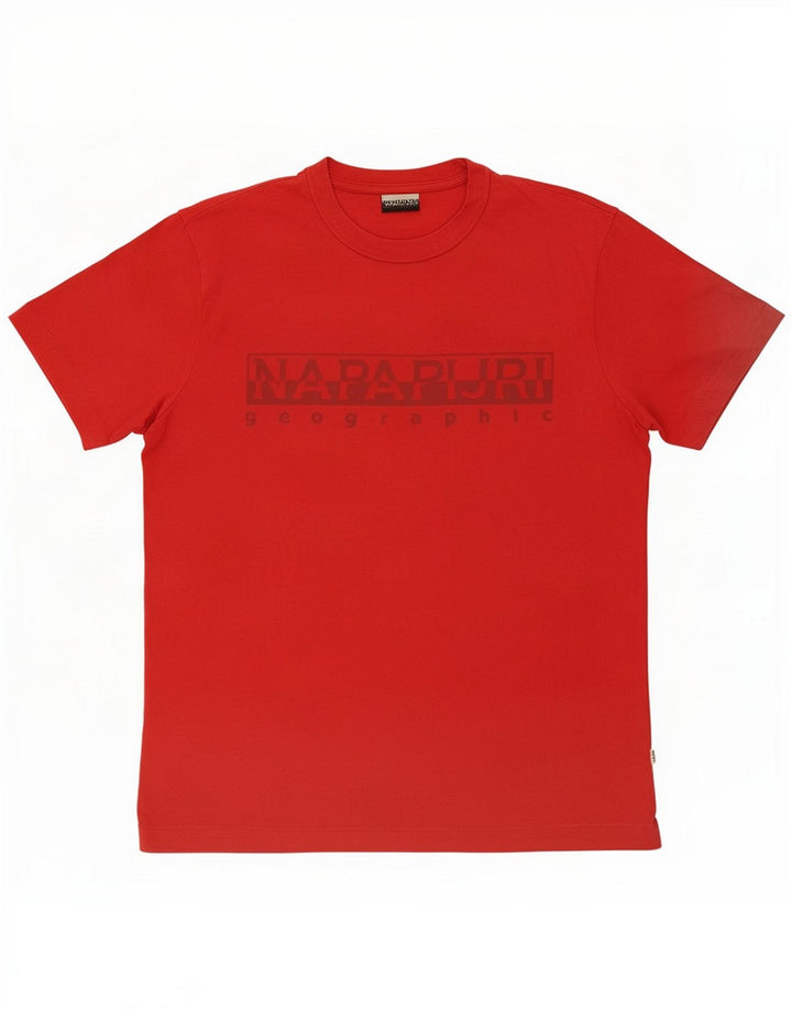 Napapijri T-shirt grafica da uomo rossa media