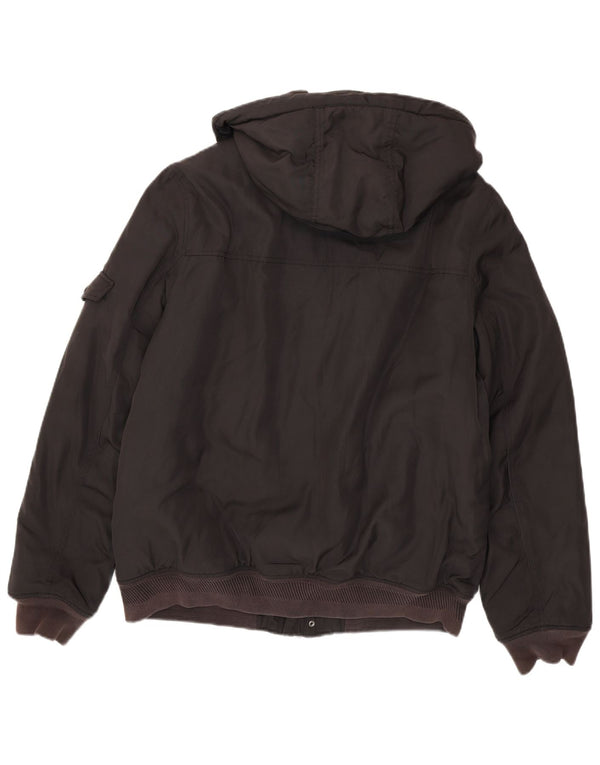 Giubbotto bomber con cappuccio da uomo Tommy Hilfiger UK 42 XL poliestere nero