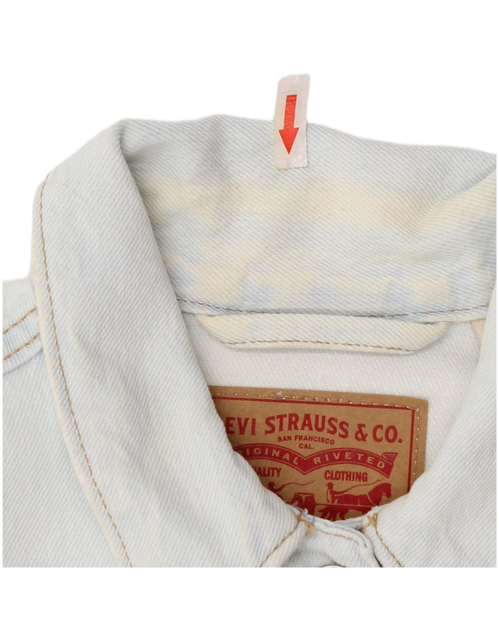 Giacca di jeans corta da donna Levi's UK 12 Cotone blu medio
