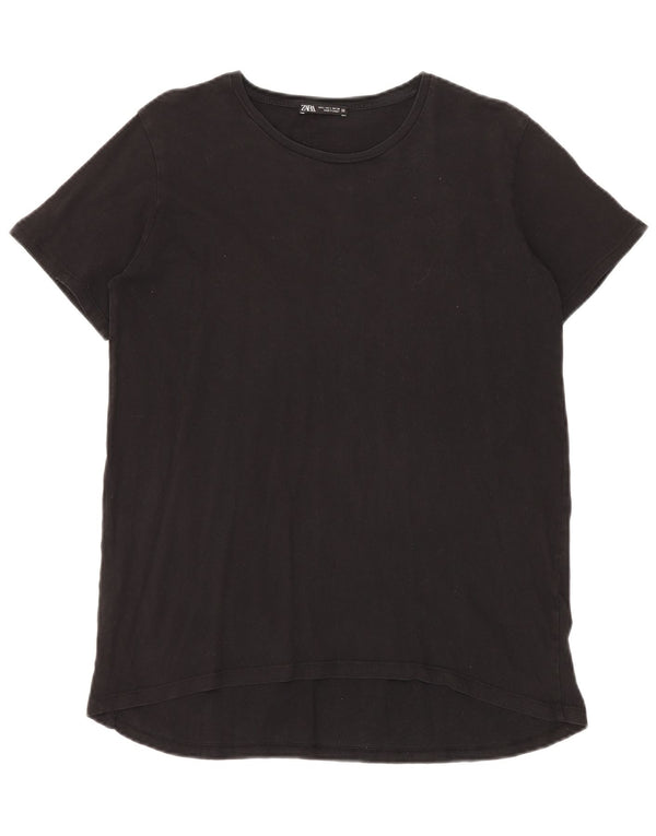 T-shirt Zara da donna Top UK 16 grande nera