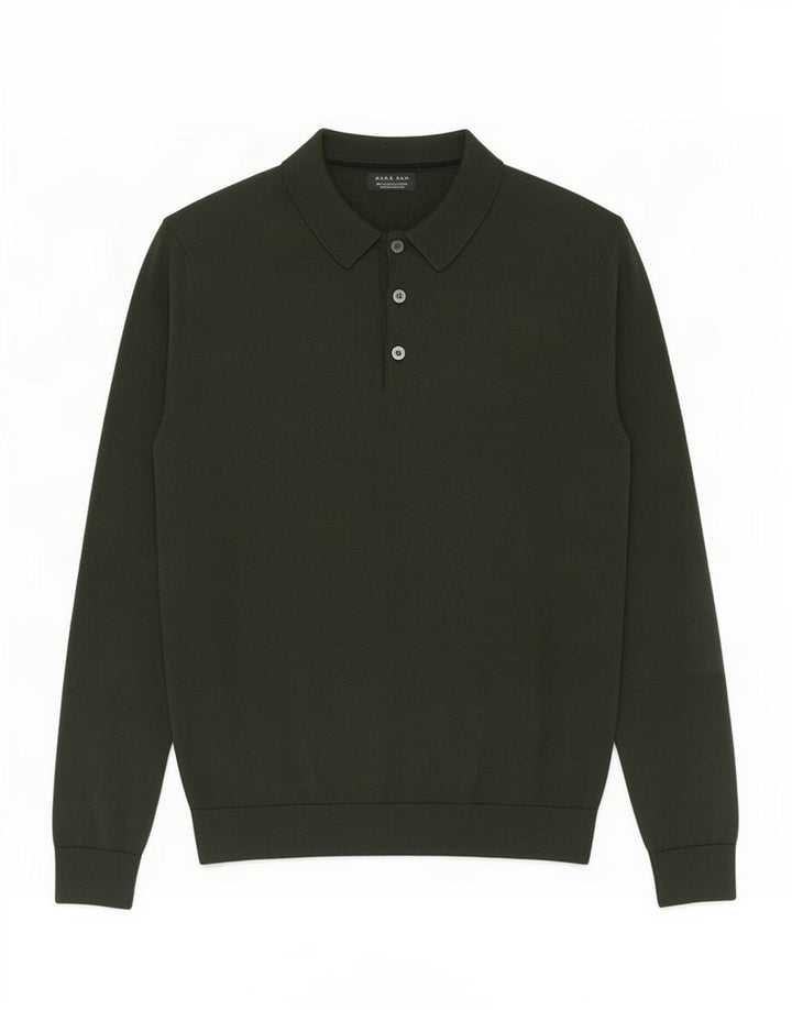 Maglione Zara da uomo con collo alto in acrilico verde medio