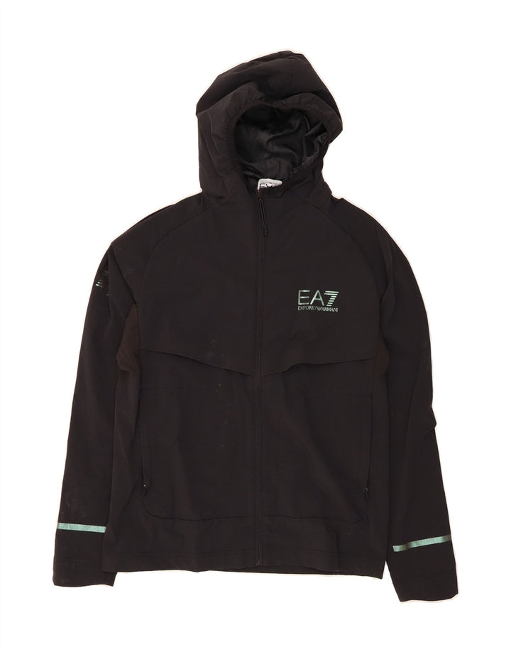EMPORIO ARMANI Womens Oversized Windbreaker Jacket UK 10 Small Black Vintage Emporio Armani and Second-Hand Emporio Armani from Messina Hembry 