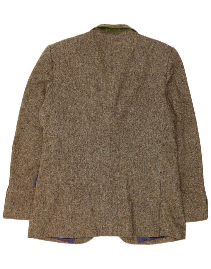 Giacca blazer da uomo a 2 bottoni Ted Baker taglia 5 XL poliestere marrone