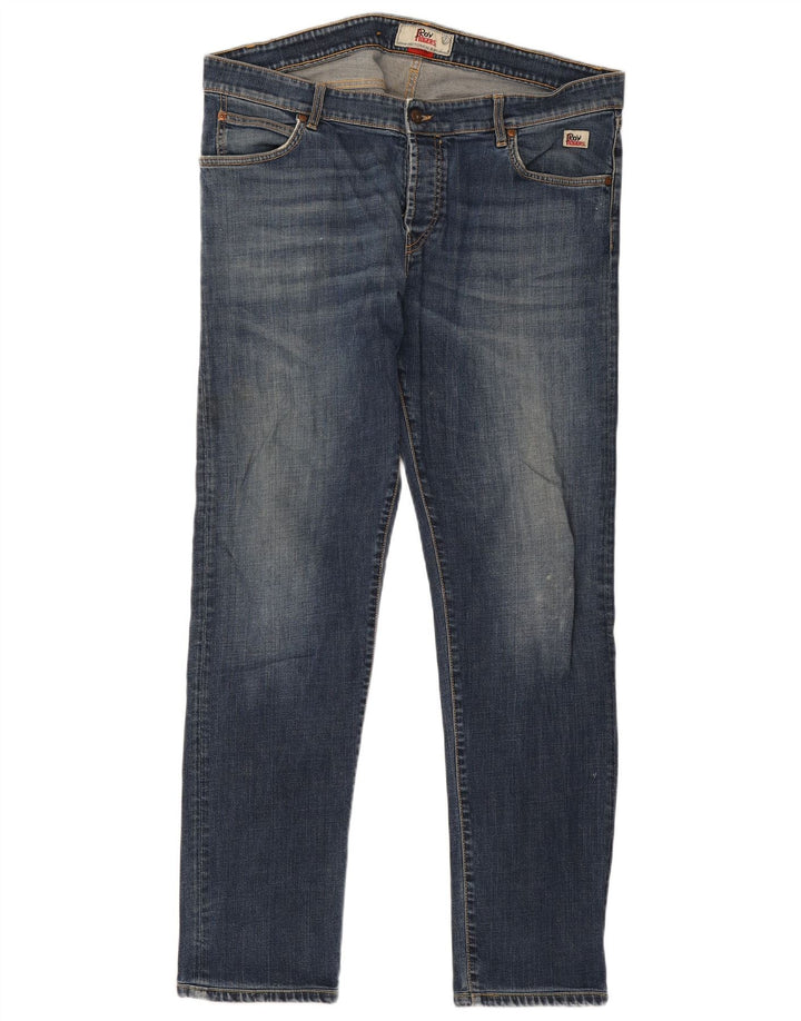 Jeans slim da uomo Roy Rogers W42 L33 cotone blu