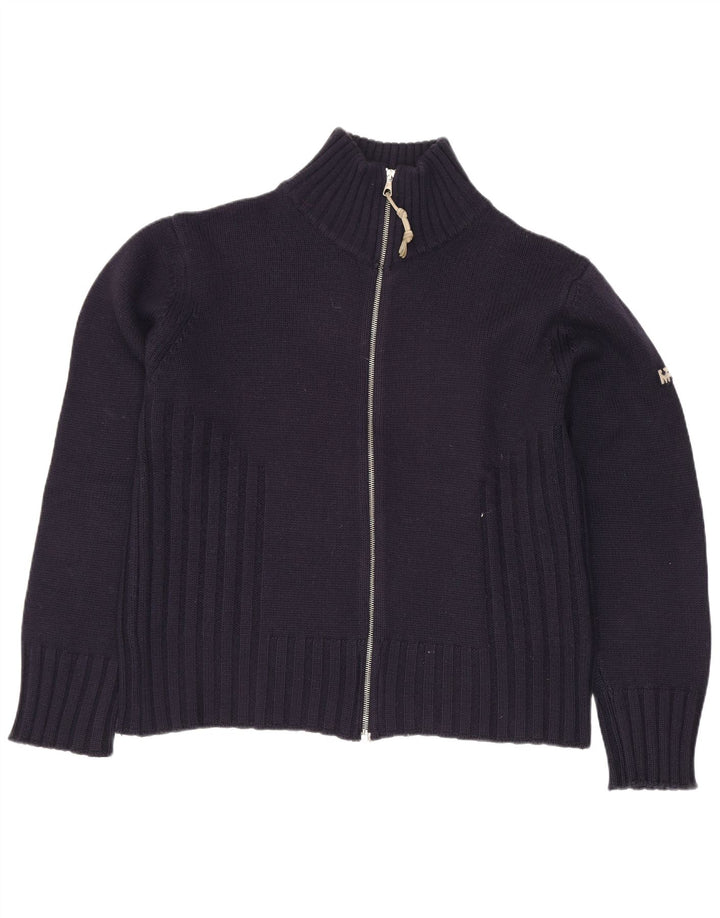 Maglione cardigan da donna Meltin' Pot UK 14 Lana medio blu navy