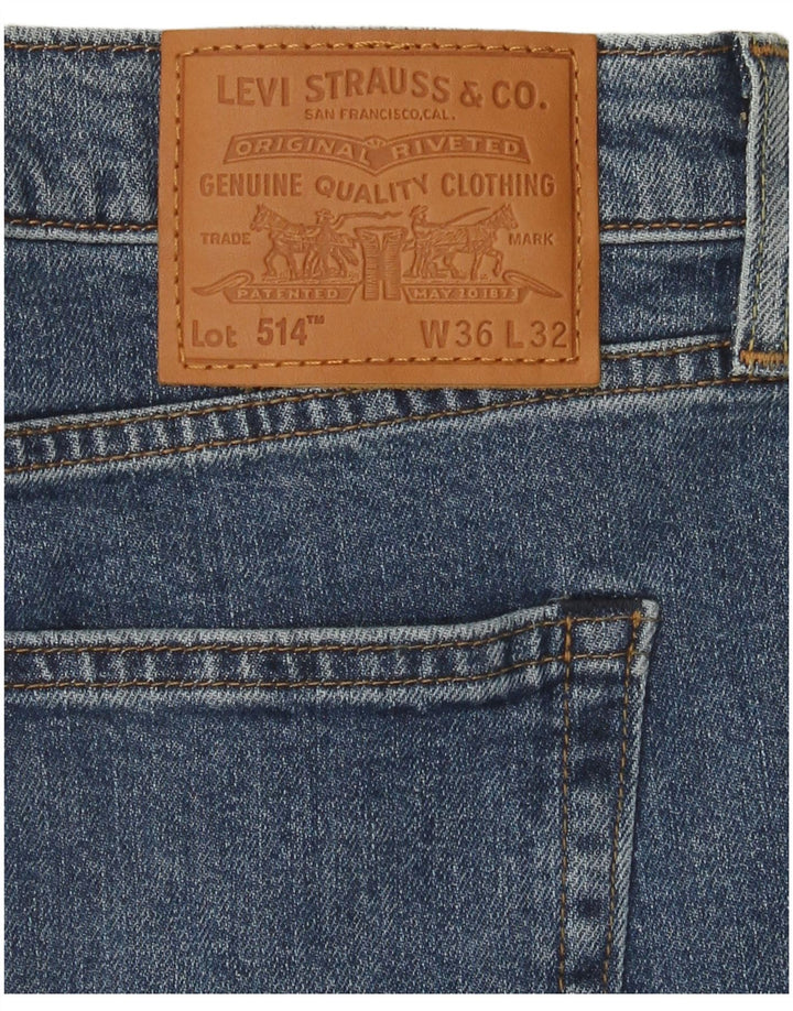 Levi's Uomo 514 Jeans dritti W36 L32 Cotone Blu