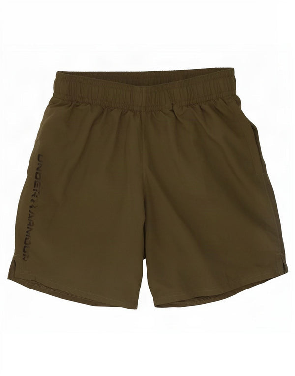Pantaloncini sportivi grafici da uomo Under Armour piccoli in poliestere verde