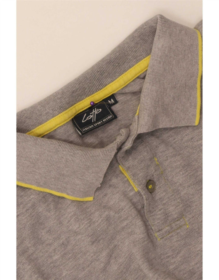 Polo da uomo Lotto a righe grigio medio
