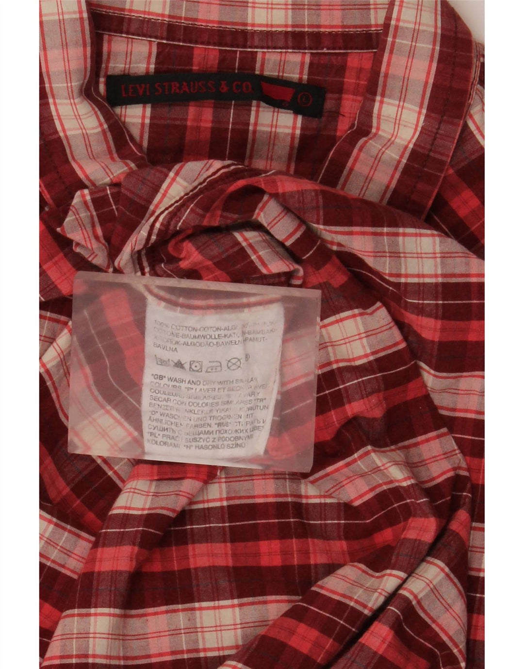 Camicia western da uomo Levi's in cotone a quadri rossi grandi