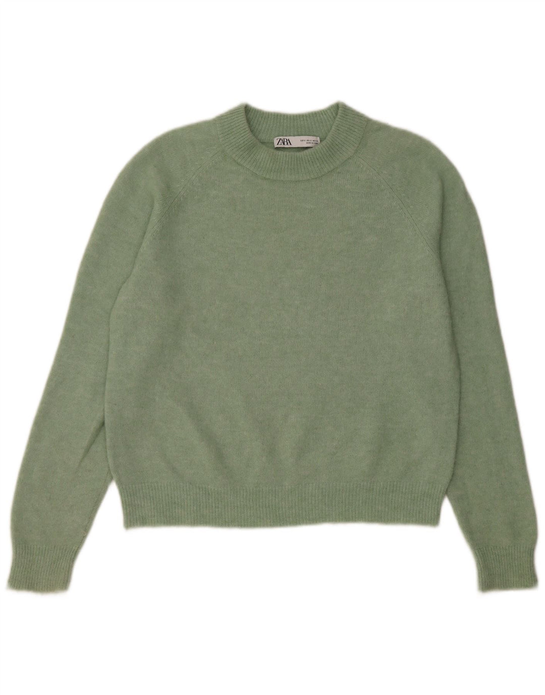 Maglione girocollo oversize da donna Zara UK 10 piccolo verde
