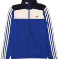ADIDAS Boys Tracksuit Top Jacket 13-14 Years Blue Colourblock Polyester Vintage Adidas and Second-Hand Adidas from Messina Hembry 