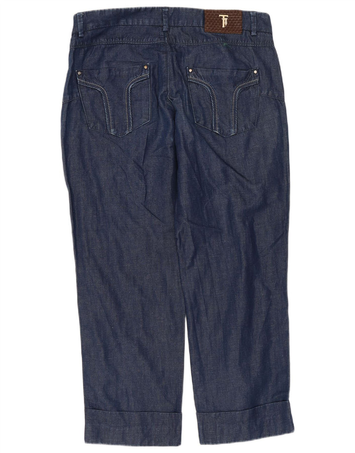 Jeans Cropped Donna TRUSSARDI W26 L24 Blu Navy Cotone