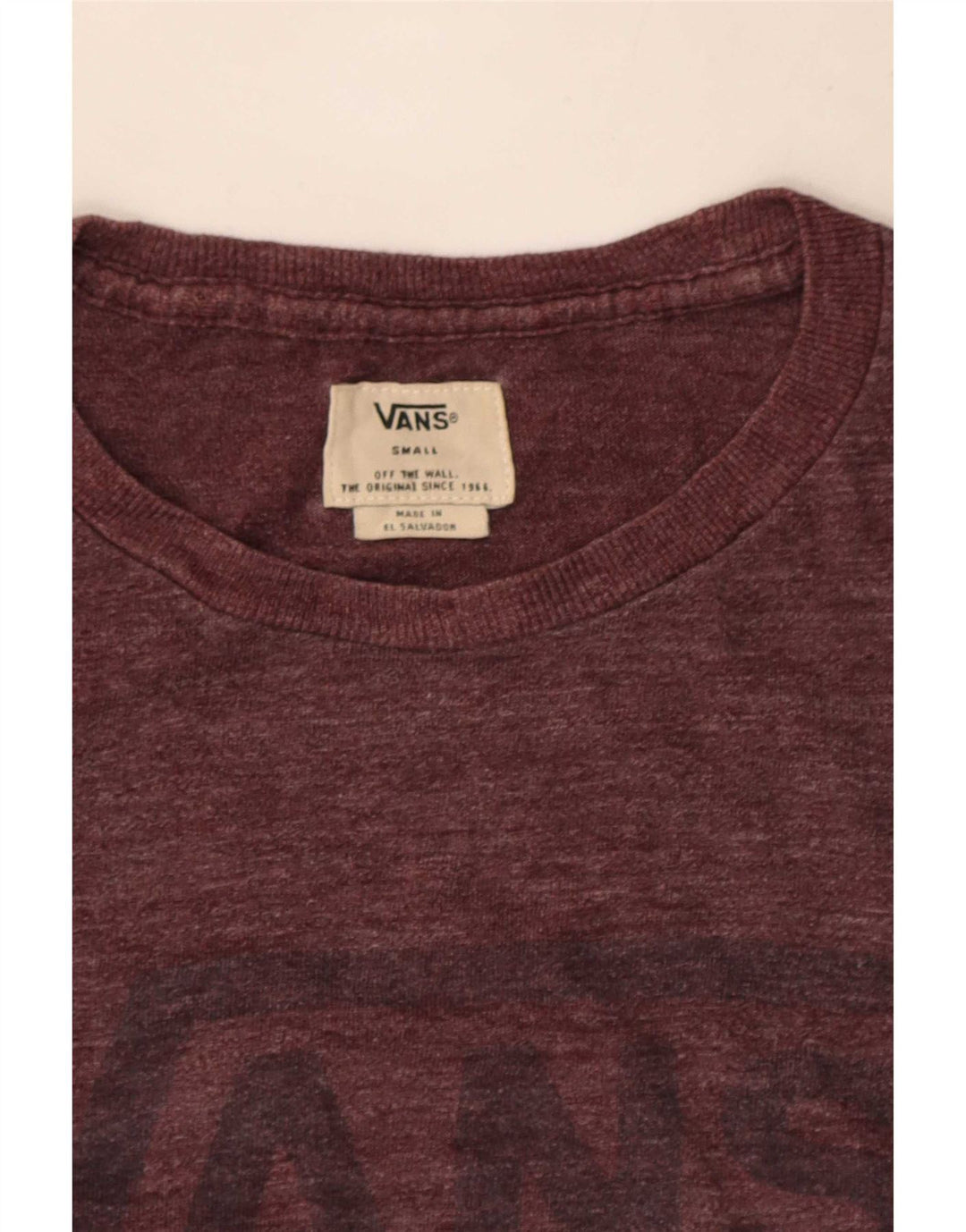 T-shirt grafica da uomo Vans Top piccola bordeaux screziata
