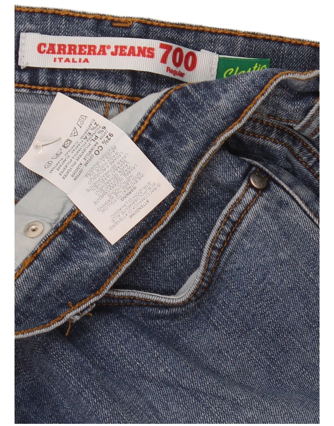 Jeans dritti da uomo Carrera 700 W35 L35 cotone blu