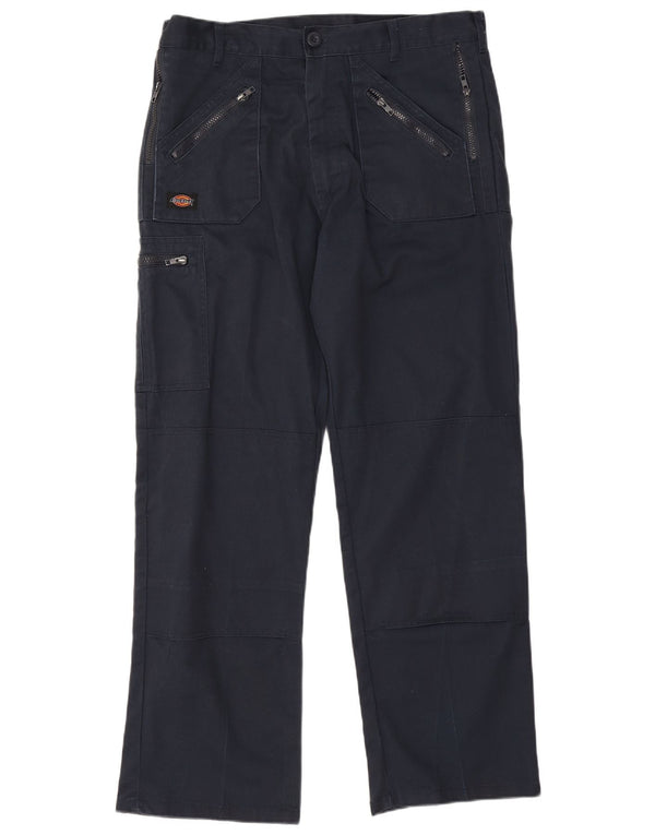 Pantaloni cargo dritti da uomo Dickies W34 L31 poliestere blu navy