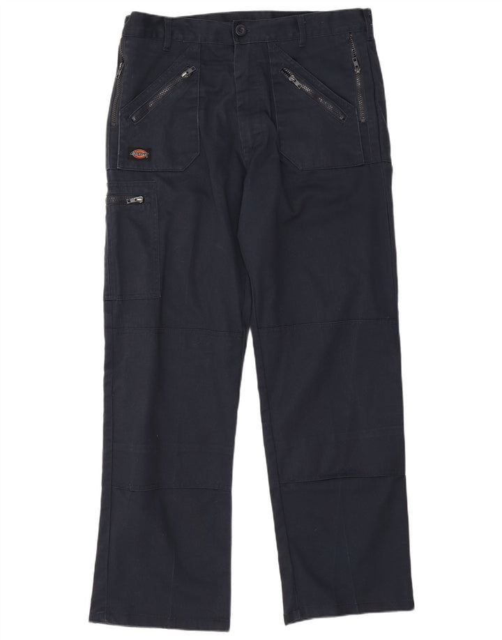 Pantaloni cargo dritti da uomo Dickies W34 L31 poliestere blu navy