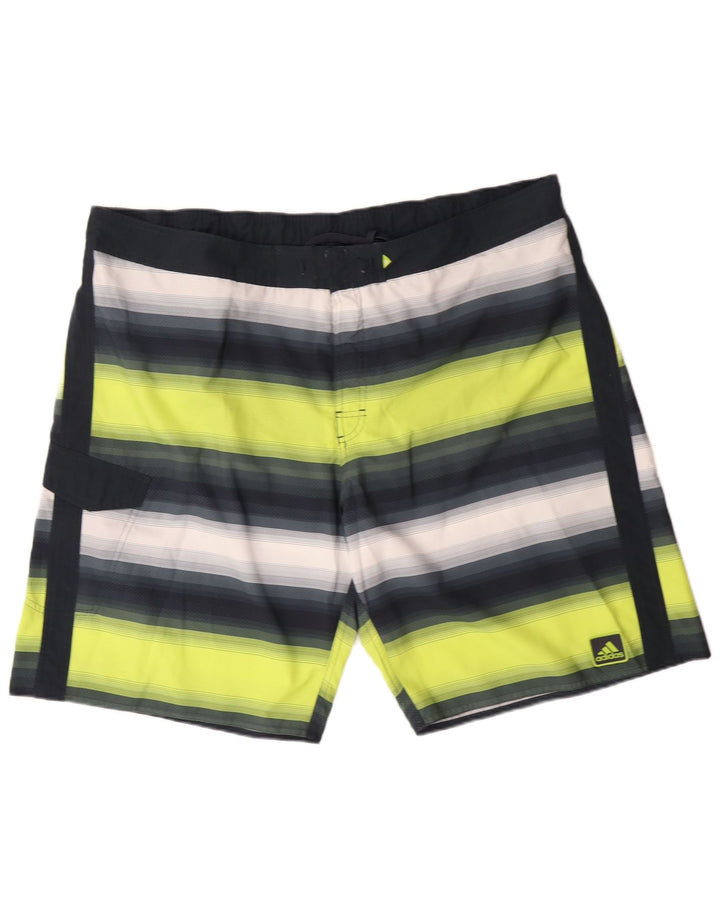ADIDAS Mens Swimming Shorts 2XL  Multicoloured Striped Polyester