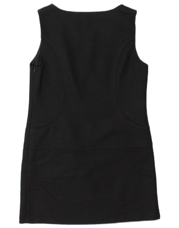 Abito a trapezio senza maniche da donna Benetton UK 12 Lana nera media