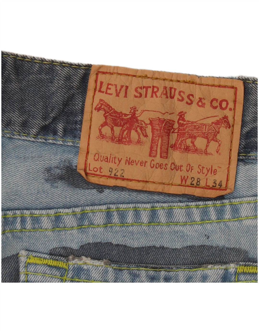 Jeans dritti Levi's 922 da donna W28 L30 cotone blu