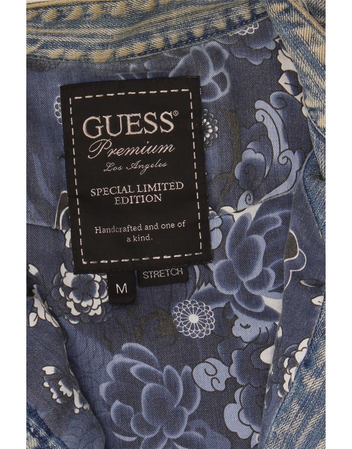 Giacca in denim da donna Guess UK 12 cotone blu medio