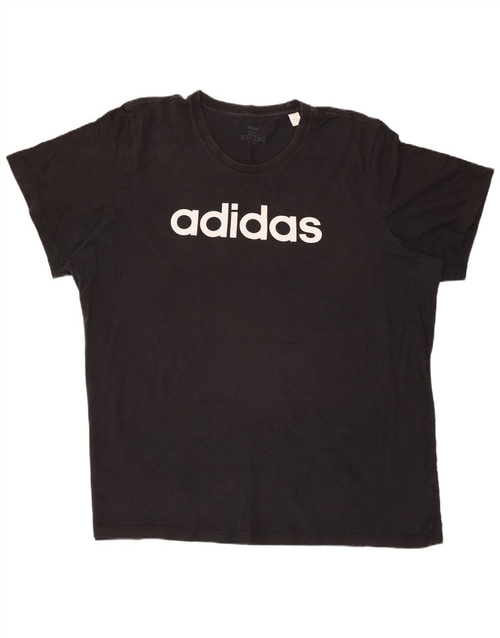 T-shirt grafica da uomo Adidas Top 2XL cotone nero