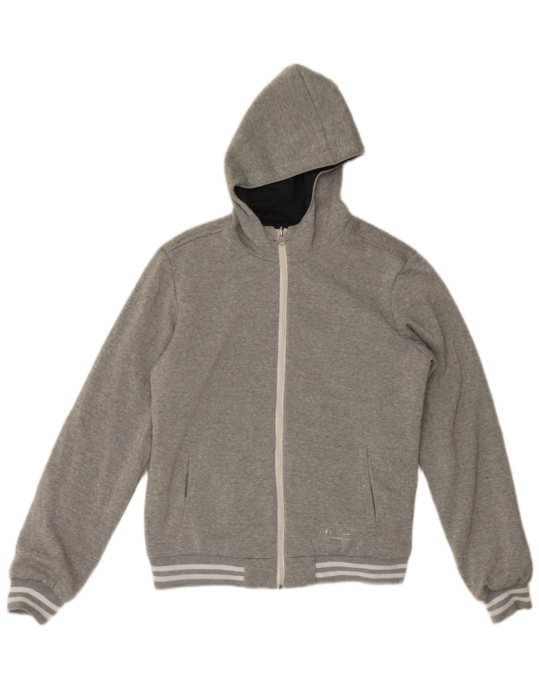 Felpa con cappuccio e zip Champion da uomo XL grigia