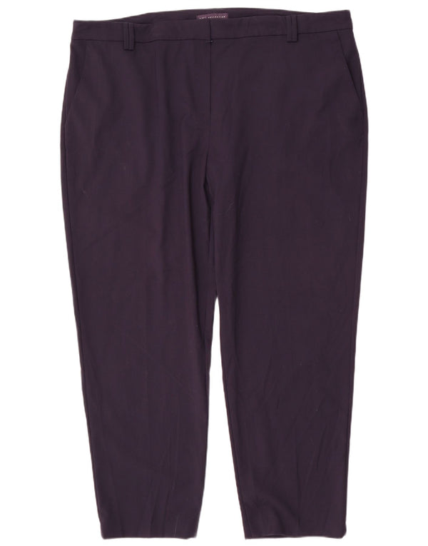 Pantaloni chino slim da donna Marks & Spencer UK 22 3XL W44 L29 Blu navy